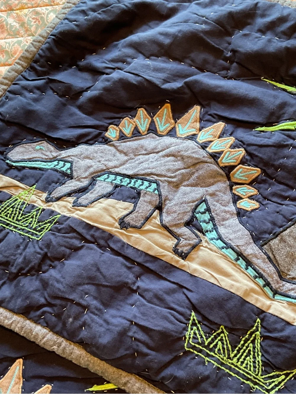 Pottery Barn Kids Dinosaur Quilted Two Shams